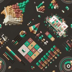 Infographic Seamless Pattern