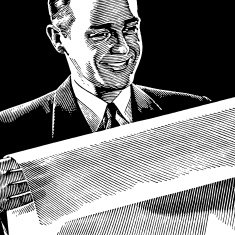Man Reading Paper