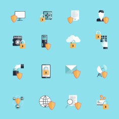 Information Security Icon Flat