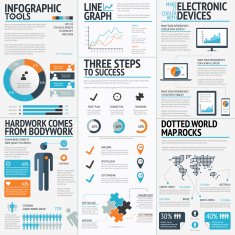 Vector drawing of business infographic elements