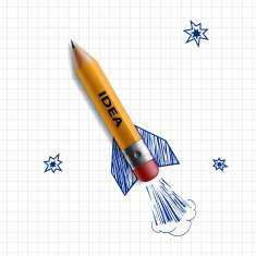 Pencil rocket