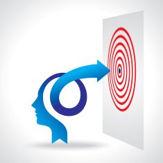 business mind and arrow