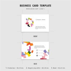 Abstract Creative Business Cards Design Template Size 90mmx55mm