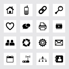 Universal web icon set for Web & Mobile