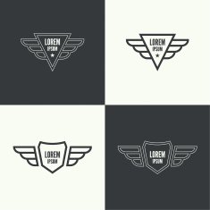 Badge with wings