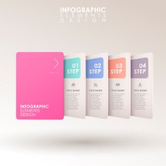 abstract 3d pages infographics