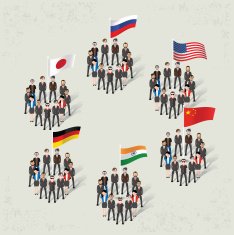 National team character business concept vector