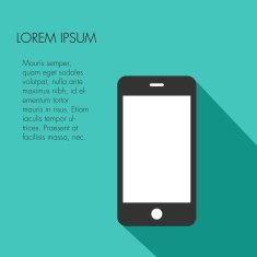 Smartphone Long Shadow Illustration