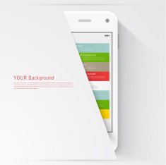Smart Phone with Isolated Realistic white