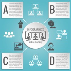 Business people meeting infographics