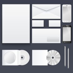 Corporate identity templates Isolated with soft shadows