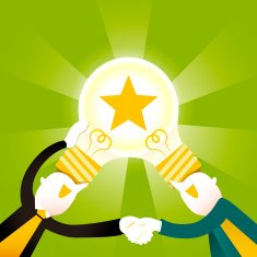 flat design illustration concept of creative collaboration