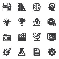 Creative Designer Silhouette icons