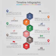 Infographics element web design layout Vector