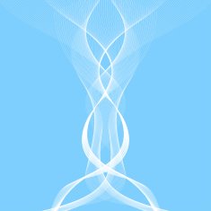 Abstract curved lines on blue background Vector illustration