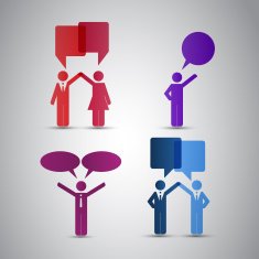 Icons with Speech Bubbles