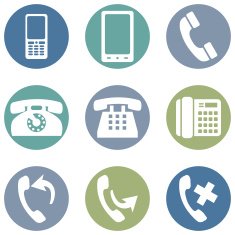 Vector Set of Telephone Icons
