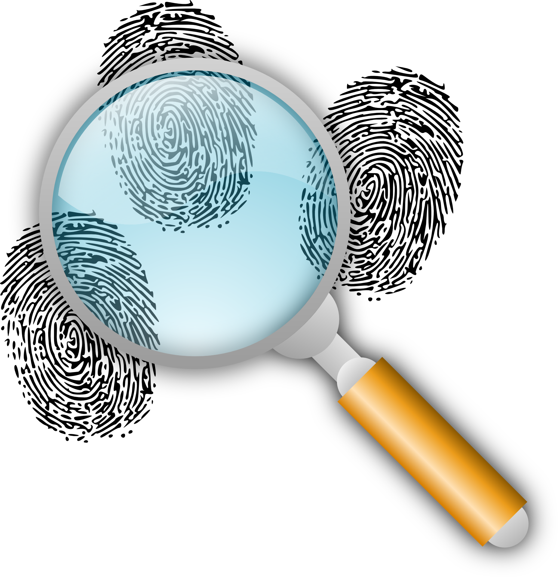 Looking on clues with the magnifying glass free image download