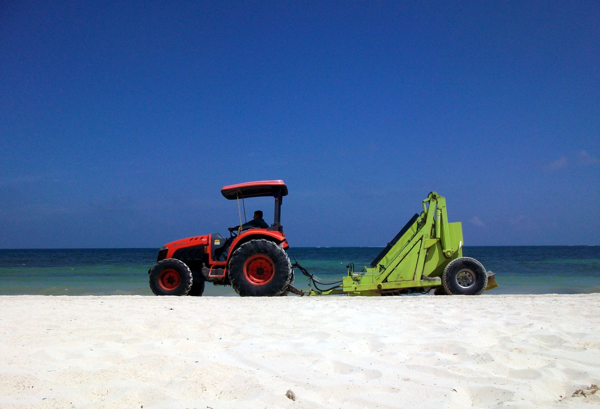 Tractor On The Beach Free Image Download