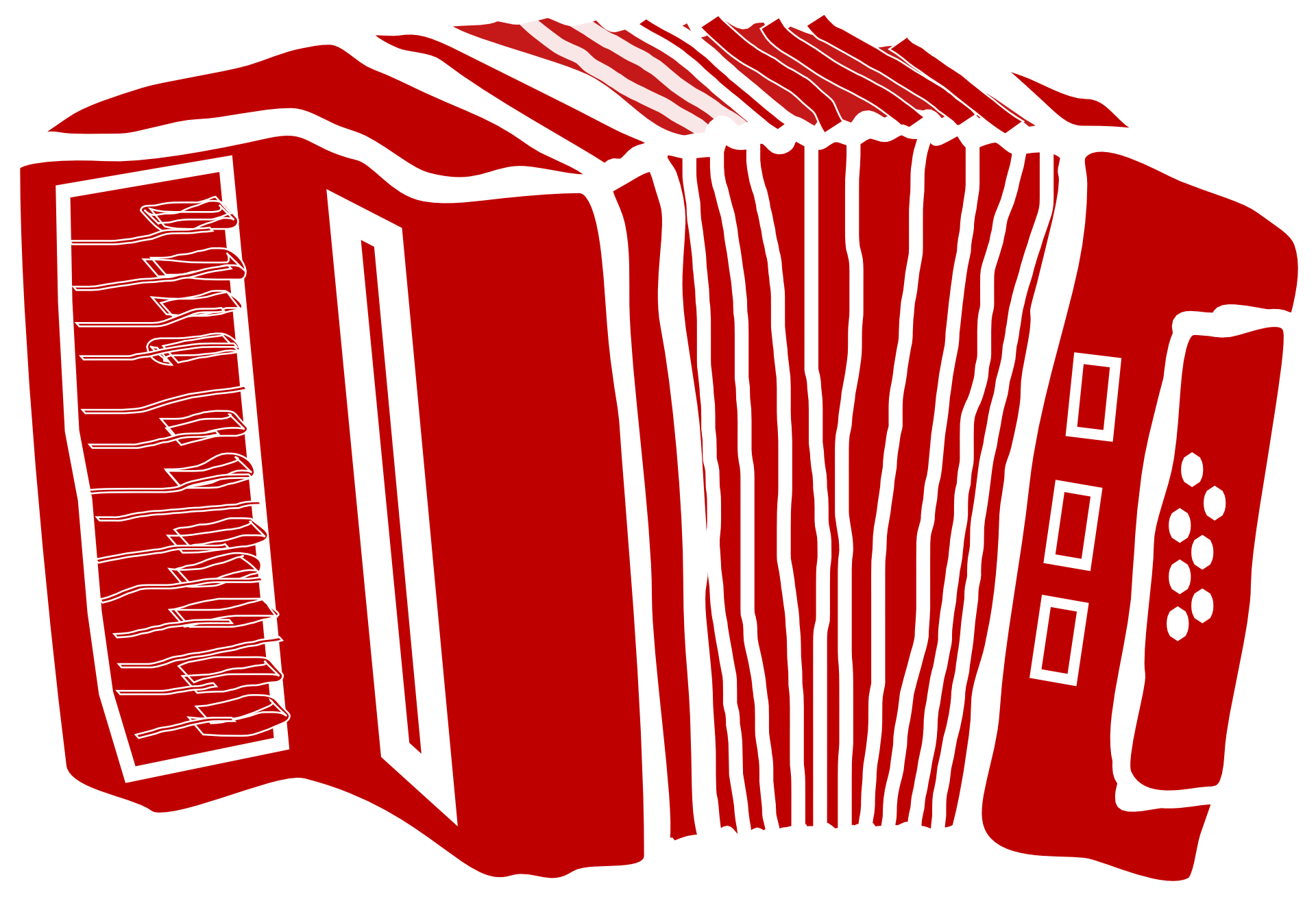 Graphic image of red accordion free image download