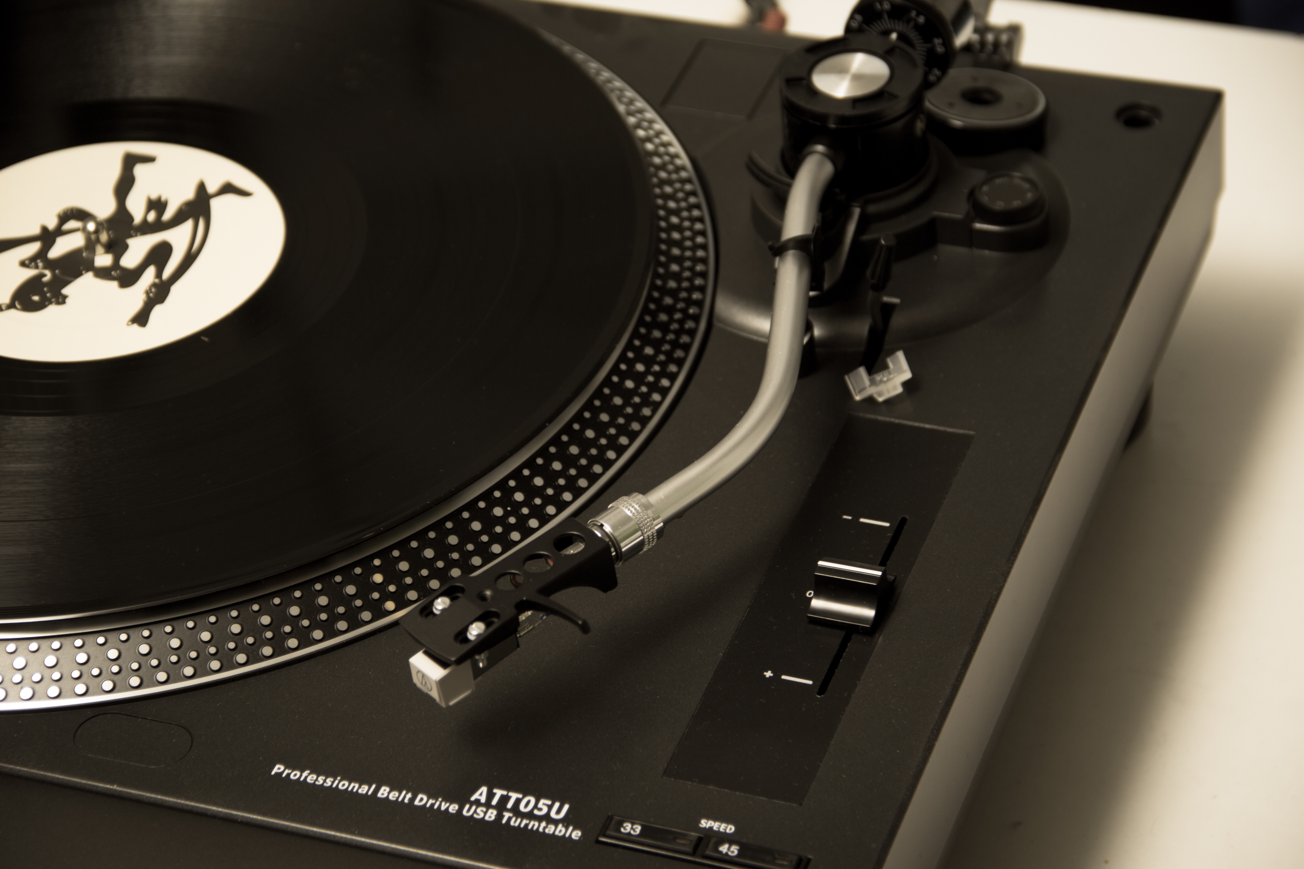 Vinyl Record Player Close Up Free Image