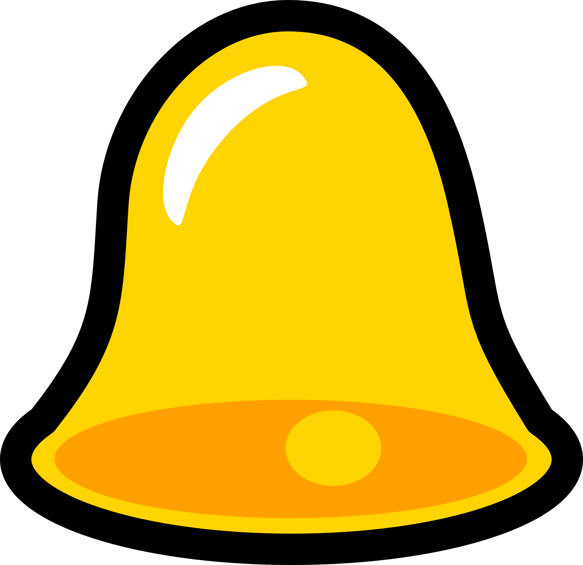 Bell yellow drawing free image download