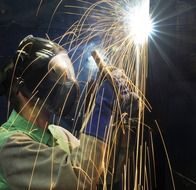 Welder in the industry mask in South Carolina