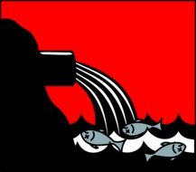 Water pollution clipart