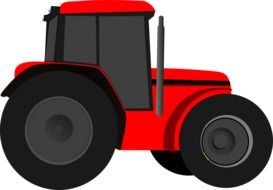 tractor red drawing