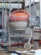 drum mixer at a construction site