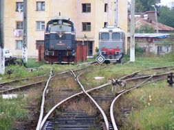 Two trains on the railroad