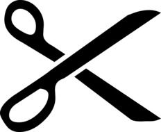 Scissors silhouette clipart