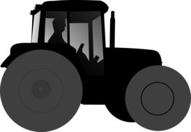 black farm tractor