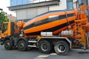 concrete mixing vehicle