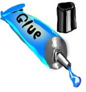 glue tube isolated sticky adhesive