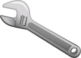 Metal spanner clipart