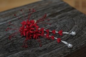 Japanese decoration with red petals