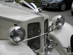 White vintage automobile