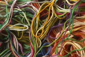 colorful threads for embroidery