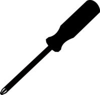 painted black screwdriver