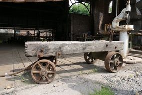 vintage industrial cart