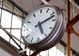 clock in factory hall