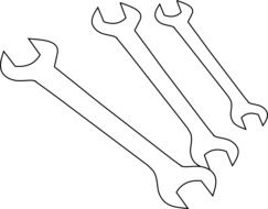 graphic image of three wrenches