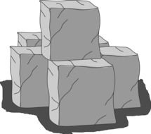 rocks marble blocks drawing