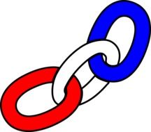 clipart of chain of different colors on a white background