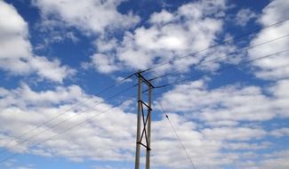 electric pylon against a picturesque sky