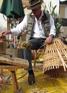 basket weavers man