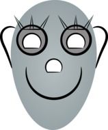 Clipart, picture of smiling robot