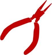 Red forceps clipart