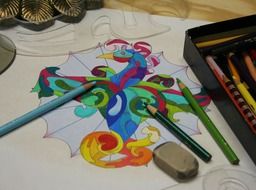 pencils coloured drawing